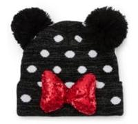 Disney Store Official Minnie Mouse Black Beanie For Adults