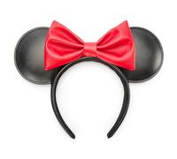 Disney Store Official Minnie Mouse Ears Headband for Adults, Black Ears with Red Bow, One Size