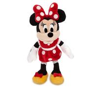 Disney Store Official Minnie Mouse Mini Bean Bag Plush Soft Toy in Classic Red Polka Dot Outfit, 23cm