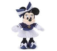 Disney Store Official Minnie Mouse Nautical Mini Bean Bag Soft Toy Plush Sailor Outfit Cuddly Toy, H24 cm