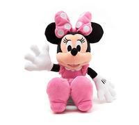 Disney Store Official Minnie Mouse Small Soft Plush Toy, 33cm/12”, Iconic Cuddly Toy Character in Pink Polka Dot Dress and Bow with Embroidered Features, Suitable for All Ages