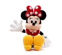 Disney Store Official Minnie Mouse Small Soft Plush Toy, 33cm/12”, Iconic Cuddly Toy Character in Red Polka Dot Dress and Bow with Embroidered Details, Suitable for All Ages