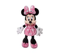 Disney Store Official Minnie Mouse Soft Plush Toy, Medium 17 3/4 inches, Iconic Cuddly Character in Pink Polka Dot Dress and Bow with Embroidered Features, Suitable for All Ages