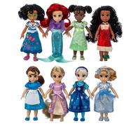 Disney Store Official Once Upon a Story Princess Toys Set with 8 Poseable Mini Dolls: Cinderella Ariel Belle Tiana Rapunzel Elsa Moana & Mirabel