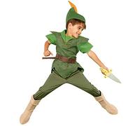 Disney Store Official Peter Pan Costume for Kids, Adventurous Young Classic Character's Dress Up Party Outfit Includes Tunic Top, Hat - Size 4 Years