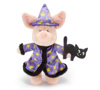 Disney Store Official Piglet Halloween Wizard Plush 23 cm | Piglet plush in wizard costume with black cat companion, perfect for Halloween gifts, seasonal displays and Pooh fans