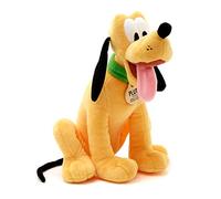 Disney Store Official Pluto Small Soft Toy, 25cm/9”, Iconic Cuddly Toy Character, Features a Characterful Expression and Collar with Wording, Suitable for All Ages