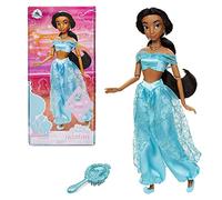 Disney Store Official Princess Jasmine Classic Doll for Kids, Aladdin, 29cm/11”, Includes Brush with Moulded Details, Fully Posable Toy - Suitable for Ages 3+