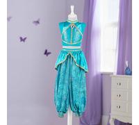 Disney Store Official Princess Jasmine Costume for Kids, Aladdin, Turquoise Trousers and Top Set for Parties, Roleplay & Halloween