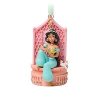 Disney Store Official Princess Jasmine Sketchbook Ornament, Aladdin, Christmas Tree Decoration Suitable for Hanging or Freestanding, 10cm / 4"