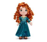 Disney Store Official Princess Plush Doll (Merida from Brave) Medium 14 Inches, Princess Dolls with Embroidered Features, Plush Toys, Princess Toys for Girls