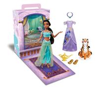 Disney Store Official Princess Story Doll (Jasmine from Aladdin) 11 Inches Includes Coloring Book and Additional Dress Princess Doll in Cl