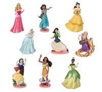 Disney Store Official Princesses Toy Figure Set, 9 Toys Including Aurora, Belle, Cinderella, Jasmine, Mulan, Pocahontas, Rapunzel, Snow White, Tiana, Suitable for Age 3+