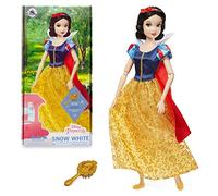 Disney Store Official Snow White Classic Doll for Kids, Snow White and the Seven Dwarfs, 29cm/11”, Includes Brush with Moulded Details, Fully Posable Toy in Glittery Dress - Suitable for Ages 3+