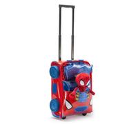 Disney Store Official Spidey Rolling Luggage for Kids - Spidey and His Amazing Friends Travel Suitcase with Soft Toy 45 x 35 x 15 cm