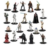 Disney Store Official Star Wars Mega Figurine Playset, 20 Pc., Fully Sculpted Character Toy Figures, Includes Luke Skywalker, Yoda, Obi-Wan Kenobi, Rey, Darth Vader and BB-8 - Suitable for Ages 3+