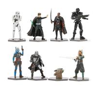 Disney Store Official Star Wars The Mandalorian Figurine Playset - Din Djarin Grogu Ahsoka Luke Skywalker Collectible Figures Set 28 x 28 x 10 cm