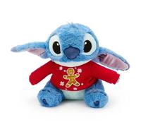 Disney Store Official Stitch Festive Medium Soft Toy - Lilo & Stitch Christmas Plush, 33cm