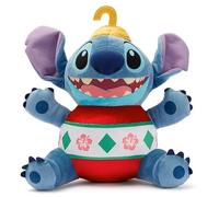 Disney Store Official Stitch Festive Medium Soft Toy Plush from Lilo & Stitch in Christmas Outfit, 35cm