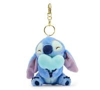 Disney Store Official Stitch with Heart Small Soft Toy Keyring, Lilo & Stitch - 12.5cm, Handbag and Backpack Accessory, 3+