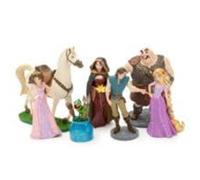 Disney Store Official Tangled Deluxe Figurine Playset, Rapunzel, Flynn Rider, Maximus, Pascal, Mother Gothel, and a Stabbington Brother, 8 Piece Toy Figure Set, For Ages 3+