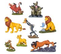 Disney Store Official The Lion King 30th Anniversary Deluxe Figurine Playset, 8 Pc., Action Figure Set Includes Mufasa with Zazu, Simba, Timon & Pumbaa and More