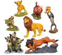 Disney Store Official The Lion King Figure Set, 7 Character Figures, 4-10cm | Includes Simba, Timon, Pumbaa, Rafiki, Scar and the Hyenas, perfect for recreating Lion King adventures. Ages 3+