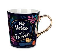 Disney Store Official The Little Mermaid Mug, Live Action Film 2023, 473ml, Hot Beverage Cup with 'My Voice is a Treasure' Text, Featuring Under The Sea Art and Golden Handle, Navy
