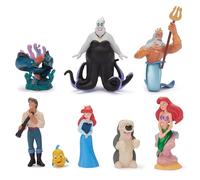 Disney Store Official The Little Mermaid Toy Figure Set, 8 Toys including Princess Ariel, King Triton, Prince Eric, Ursula, Flounder, Max, Flotsam and Jetsam, Suitable for Age 3+