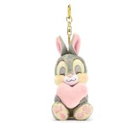Disney Store Official Thumper with Heart Small Soft Toy Keyring, Bambi, 10cm, Rabbit keychain, Handbag and Backpack Accessory, 3+