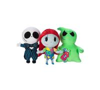 Disney Store Official Tim Burton's The Nightmare Before Christmas Soft Toy Set, 3 Pc., Toy Figure Kit Includes Jack Skellington, Sally and Oogie Boogie, Features Detailed Construction