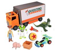 Disney Store Official Toy Story Moving Vehicles Playset - Eggman Moving Truck with Trailer, Andy's Room, Woody, Buzz Lightyear, Rex, RC and Hamm Plus Accessories