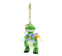 Disney Store Official Toy Story Rex 30th Anniversary Soft Toy Keyring - 13.5cm Dinosaur Plush with Embroidered Features & Lobster Clasp - Collectible Disney Pixar Accessory