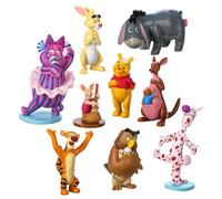 Disney Store Official Winnie the Pooh Deluxe Figurine Playset, 9 Pc., Kids Toy Figures Set Includes Honey Loving Bear, Tigger, Piglet, Eeyore and More - Suitable for Ages 3+