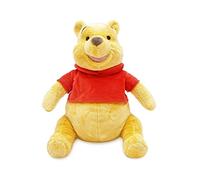 Disney Store Official Winnie The Pooh Soft Toy, Medium 12 inches, Cuddly Toy Made with Soft-Feel Fabric with Embroidered Details and Wearing Classic Red T-Shirt, Suitable for All Ages