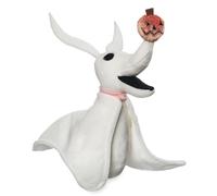 Disney Store Official Zero Small Mini Bean Bag, Tim Burton's The Nightmare Before Christmas, 24cm, Plush Toy, Ghost Dog with Shiny Pumpkin Nose