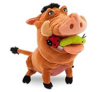 Disney Store Pumbaa Medium Soft Plush Toy, The Lion King, 33cm/12”, Cuddly Character with Embroidered Details, Fluffy Hair and Bugs in Mouth, Suitable for All Ages