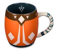 Disney Store Star Wars Ahsoka Tano Ceramic Mug - Blue, White Striped Handle - Fulcrum Symbol - Hot Drinks - Home