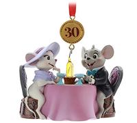 Disney Store The Rescuers Down Under Legacy Hanging Ornament - Features Bernard and Bianca - 30th anniversary medallion