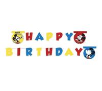 Disney Super Cool Mickey Mouse Happy Birthday Garland In Yellow Yellow One Size