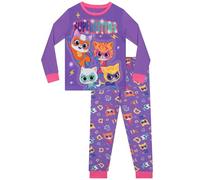 Disney SuperKitties Girls Pyjamas, Long Sleeve Kids Pjs, Adorable Girls' Pyjama Sets, Purple 2-3 Years