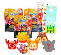 Disney Surprise Munchlings Mystery Figure Set - Bundle with 3 Super Sizzlin' Blind Bag Toys, Stickers, and More