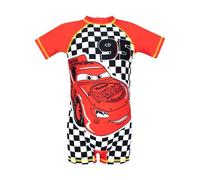 Disney Swimming Costume for Boys | Lightning McQueen Cars One Piece Boys Swimsuit | Orange 3-4 Years
