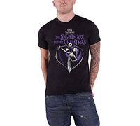 (XL, Black) Disney T Shirt The Nightmare Before Christmas Purple Heart Official Mens Black