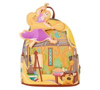 Loungefly Disney: Tangled - Repunzel Painting - Mini Backpack with Enamel Pin - Glow-in-the-Dark - Collectible Bags