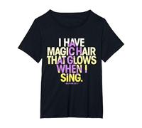 Disney Tangled Rapunzel Magic Hair Quote T-Shirt, Women's Plus, Black, 6X