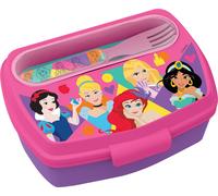 DISNEY TATAWAY BPA-Free Plastic Sandwich Box with Princess Cutlery for Girls