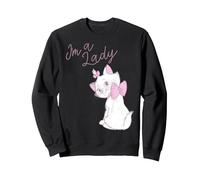 Disney The Aristocats Marie I'm A Lady Portrait Sweatshirt, Adult Unisex, Black, Medium
