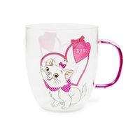 Disney The Aristocats Marie XOXO Glitter Handle Glass Mug | Holds 14 Ounces
