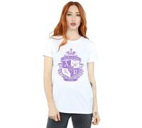 Disney Women's The Descendants Auradon Prep Crest Cotton Boyfriend T-Shirt in White | Size: 5XL Disney White 5XL